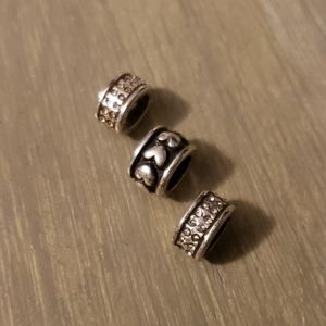 3 Brighton Beads Spacers Charms Hearts & Crystal